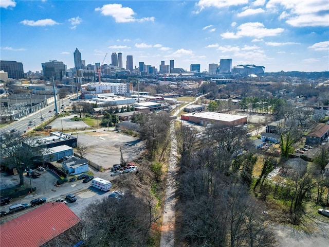 aerial view featuring a city view