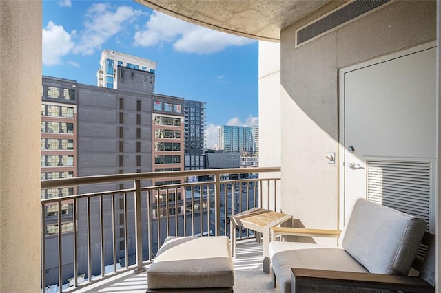 balcony with a city view