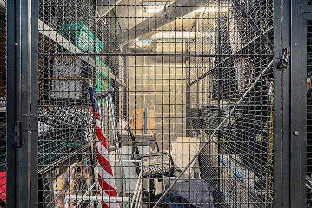 view of storage area