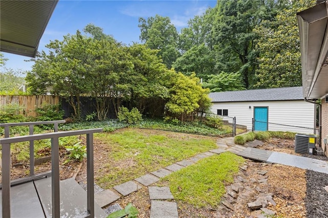 679 Creek View Dr, Lawrenceville, GA 30044 - view of yard featuring central AC