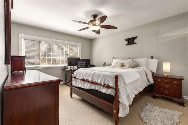 1445 Monroe Dr NE Unit 14B, Atlanta, GA 30324 - bedroom featuring light colored carpet and a ceiling fan