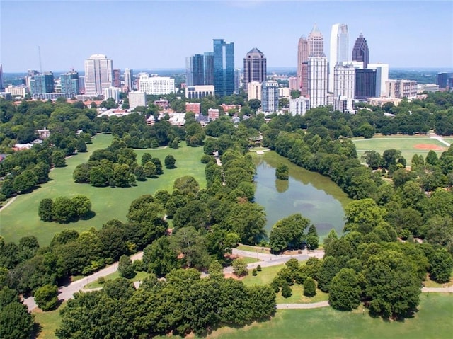 1445 Monroe Dr NE Unit 14B, Atlanta, GA 30324 - bird's eye view of city skyline and a large body of water