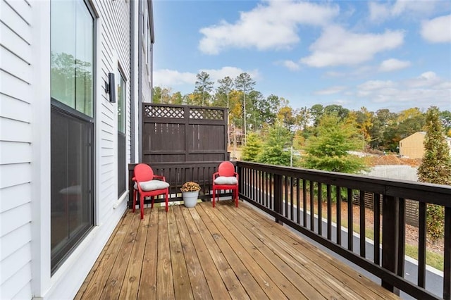 view of wooden deck