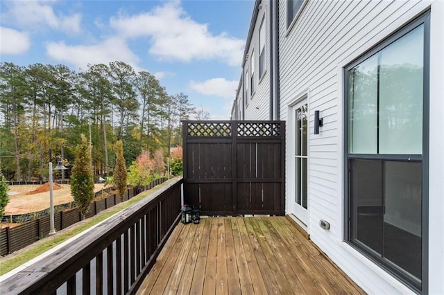 view of wooden deck