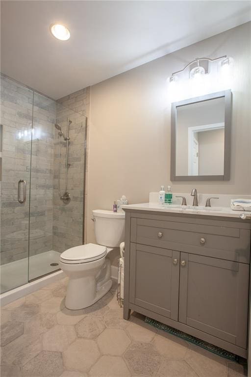 3678 Cresswind Pkwy SW, Gainesville, GA 30504 - full bath featuring toilet, vanity, and a shower stall