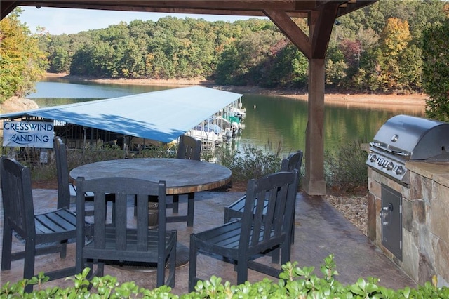 3678 Cresswind Pkwy SW, Gainesville, GA 30504 - view of patio / terrace featuring a view of trees and a water view