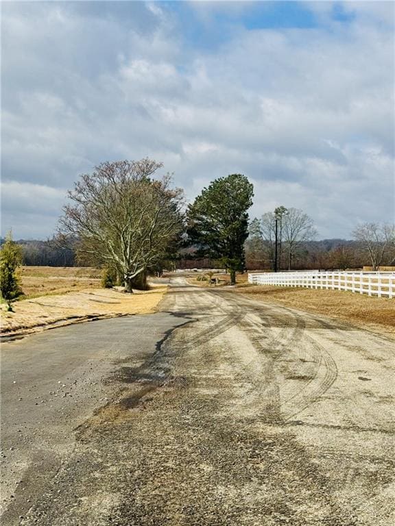 view of street featuring a rural view