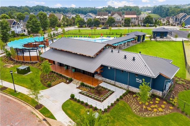 bird's eye view featuring a residential view