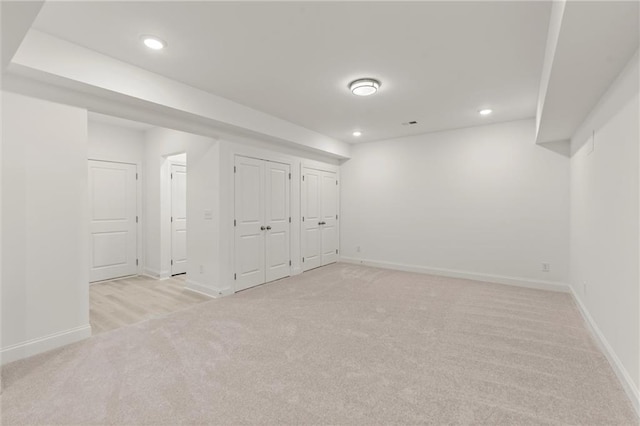 1937 Quarry Park Pl NW, Atlanta, GA 30318 - below grade area featuring light colored carpet, recessed lighting, and baseboards