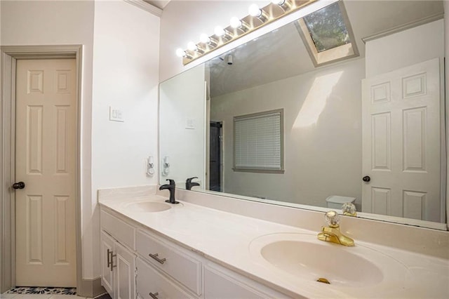 2355 Quail Creek Ter, Buford, GA 30519 - bathroom with a skylight and double vanity