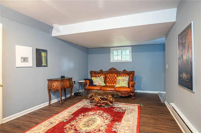 2355 Quail Creek Ter, Buford, GA 30519 - sitting room with a baseboard radiator and wood finished floors