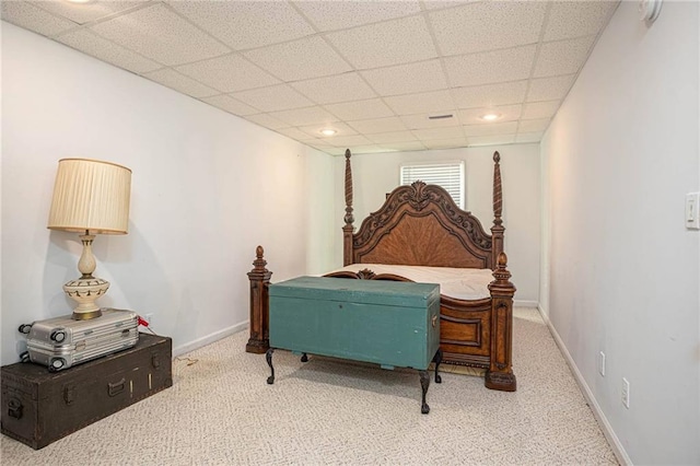 2355 Quail Creek Ter, Buford, GA 30519 - carpeted bedroom with a paneled ceiling and recessed lighting
