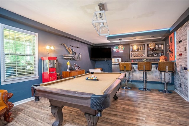 2355 Quail Creek Ter, Buford, GA 30519 - playroom with a dry bar, pool table, and wood finished floors