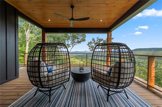 146 Overlook Way, Blue Ridge, GA 30513 - wooden terrace featuring a mountain view