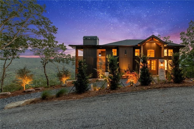146 Overlook Way, Blue Ridge, GA 30513 - view of front of property featuring a chimney