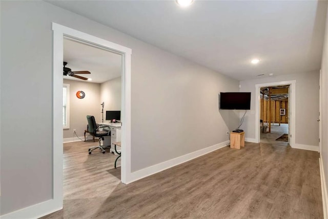 living room with hardwood / wood-style floors