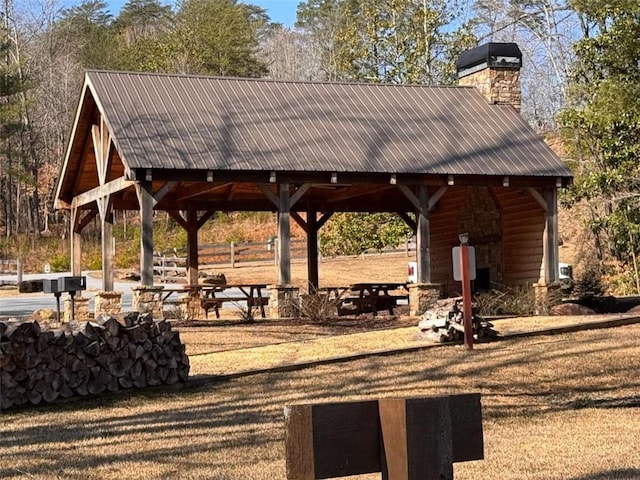 surrounding community with a gazebo