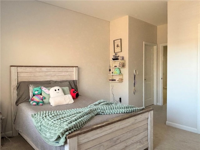 bedroom with carpet floors