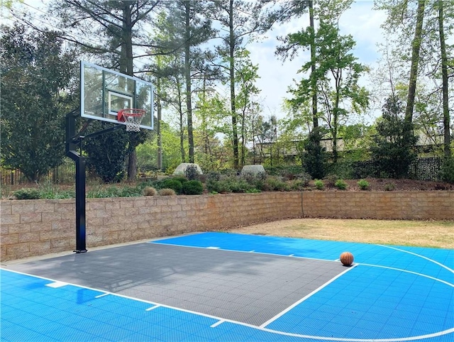 view of basketball court