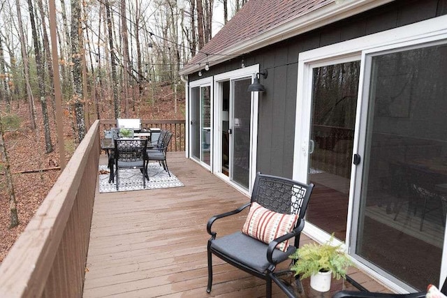 view of wooden deck