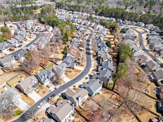 aerial view with a residential view