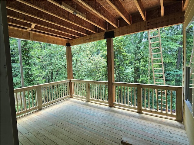 1664 Crestridge Dr SE, Marietta, GA 30067 - wooden deck with a wooded view