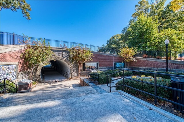 view of patio / terrace featuring fence