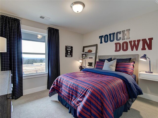 view of carpeted bedroom