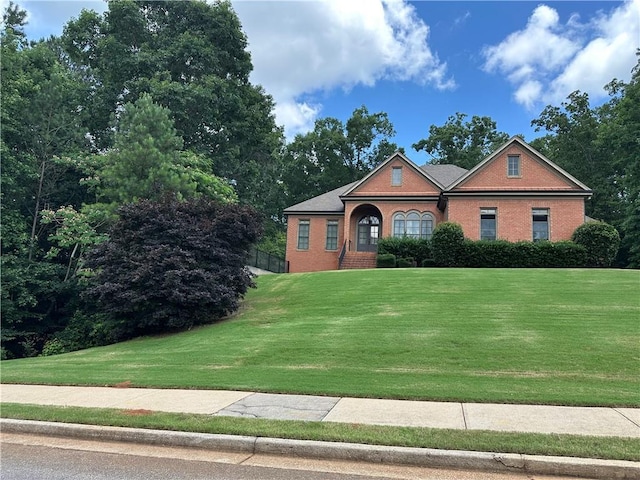 7940 Gable Dr, Douglasville, GA 30135 - view of front of property with brick siding and a front yard