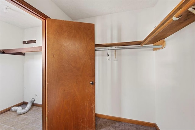 view of walk in closet