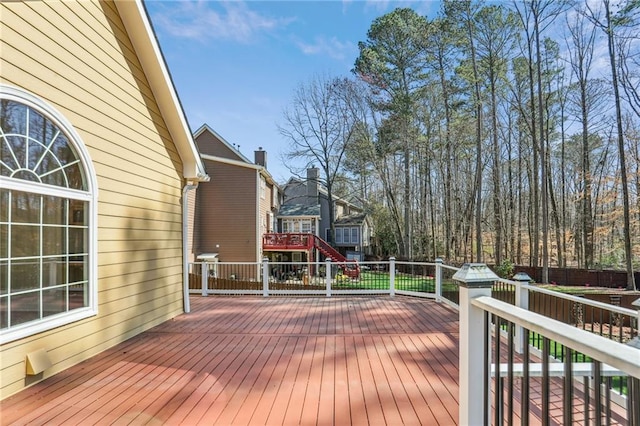 deck with fence