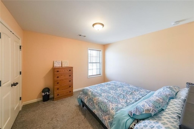 view of carpeted bedroom