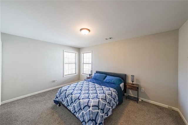 bedroom featuring carpet