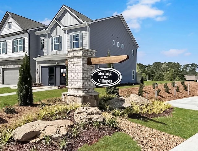 view of front of property featuring board and batten siding