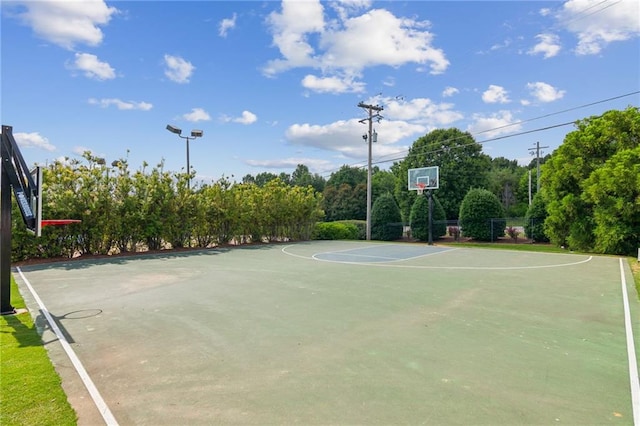 view of sport court with community basketball court