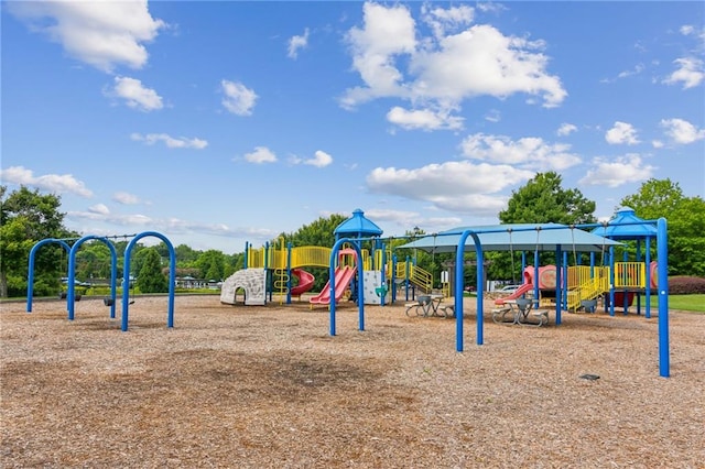 view of community jungle gym