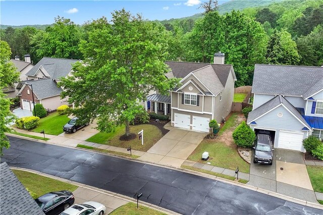 view from above of property
