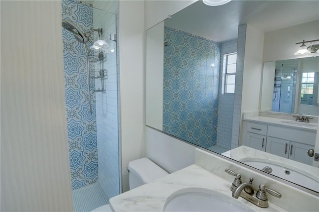 3263 Long Iron Pl, Lawrenceville, GA 30044 - full bathroom featuring healthy amount of natural light, tiled shower, and toilet
