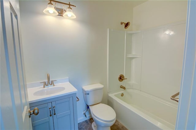 3263 Long Iron Pl, Lawrenceville, GA 30044 - bathroom with toilet, vanity, and shower / washtub combination