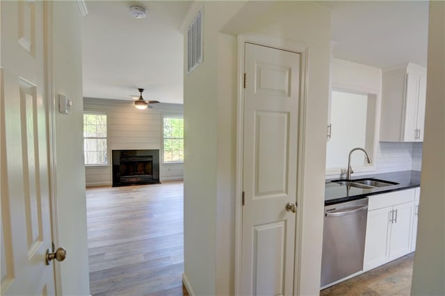 3263 Long Iron Pl, Lawrenceville, GA 30044 - corridor with a sink and wood finished floors