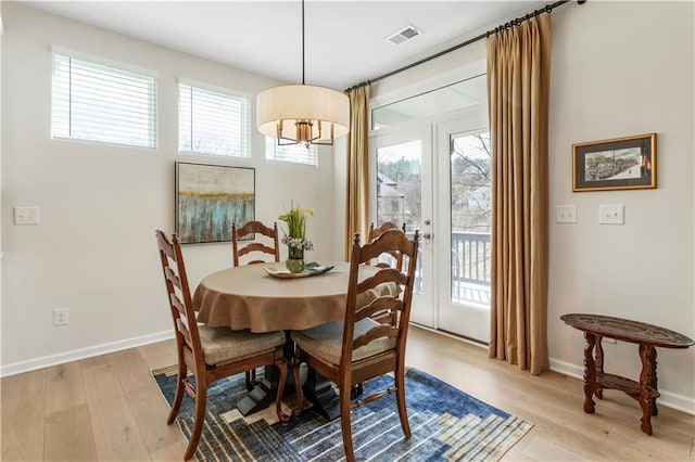 15 Lakeside Way, Cartersville, GA 30121 - dining space with light wood finished floors, healthy amount of natural light, and baseboards