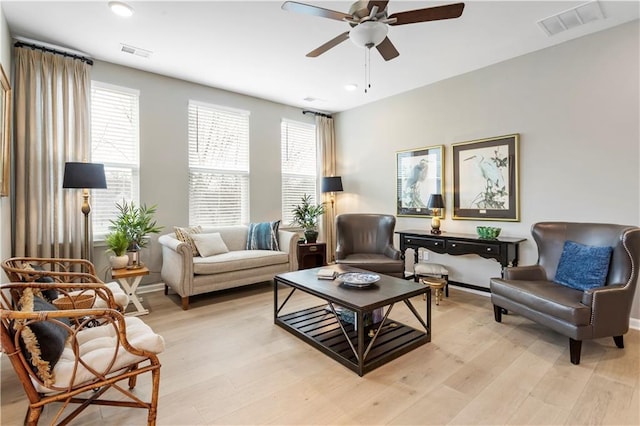 15 Lakeside Way, Cartersville, GA 30121 - living room with ceiling fan, plenty of natural light, light wood-style floors, and recessed lighting