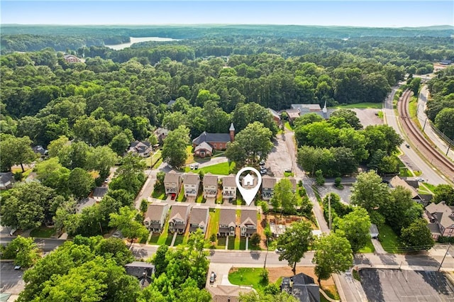 4571 Academy St, Acworth, GA 30101 - aerial perspective of suburban area with a forest