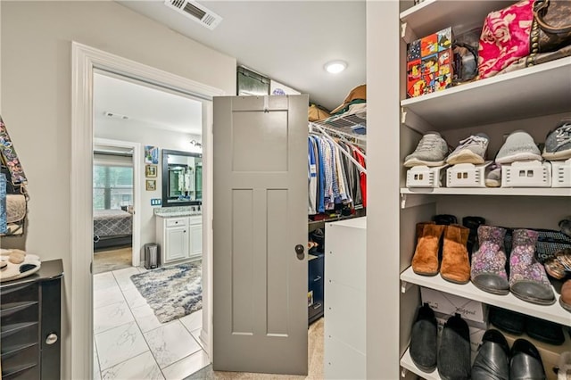 4571 Academy St, Acworth, GA 30101 - spacious closet featuring light marble finish floors
