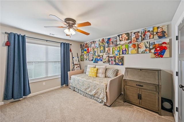 4571 Academy St, Acworth, GA 30101 - bedroom featuring carpet flooring and a ceiling fan