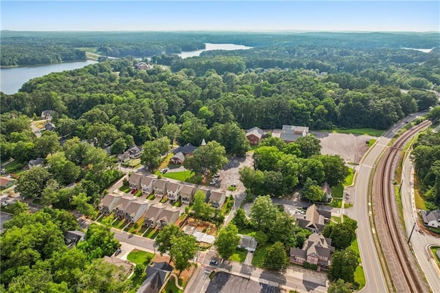 4571 Academy St, Acworth, GA 30101 - aerial overview of property's location featuring a nearby body of water and nearby suburban area