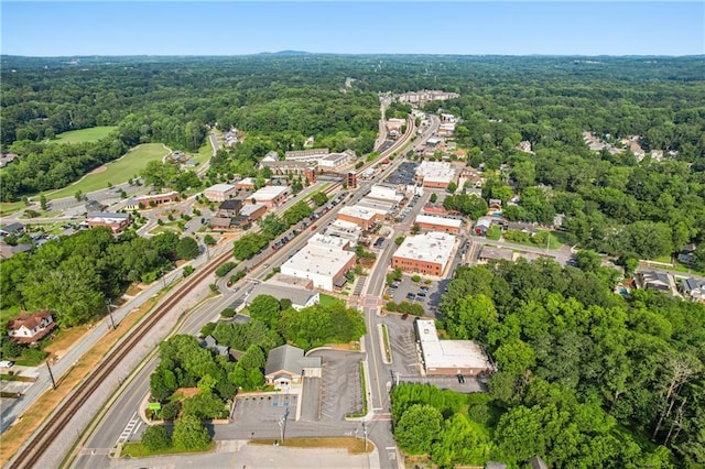 4571 Academy St, Acworth, GA 30101 - aerial view of property's location with a heavily wooded area