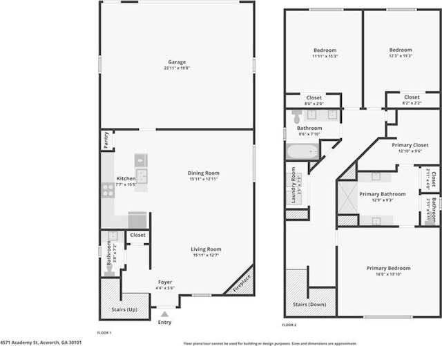 4571 Academy St, Acworth, GA 30101 - view of room layout