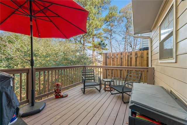 view of wooden deck