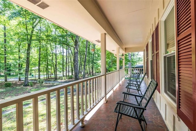 balcony with a porch